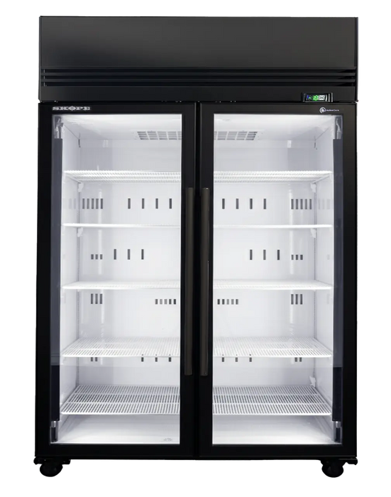 SKOPE ActiveCore 2 Door Display Freezer - Black-White - SKFT1300N-A product image