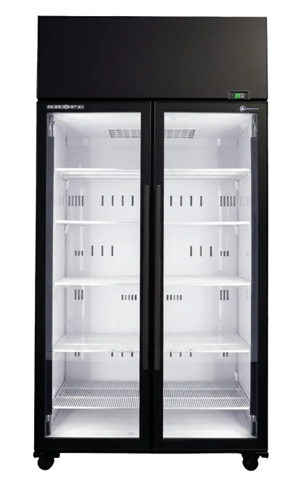 SKOPE ActiveCore 2 Door Display Fridge - Black-White - SKT1000N-A product image