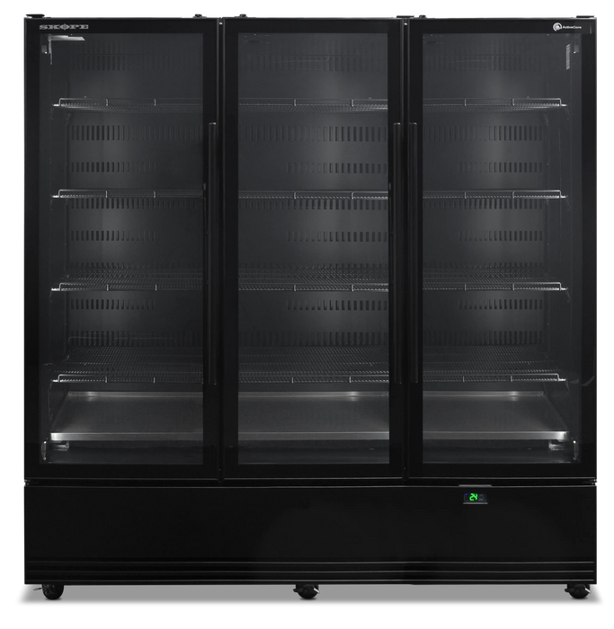 SKOPE ActiveCore 3 Door Display Fridge - Black - BME1500N-A product image