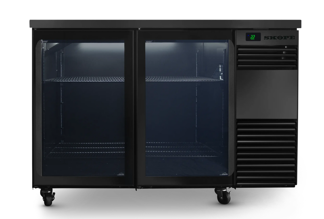 SKOPE BackBar 2 Door Fridge - Black, RH - BB.2.GSL product image