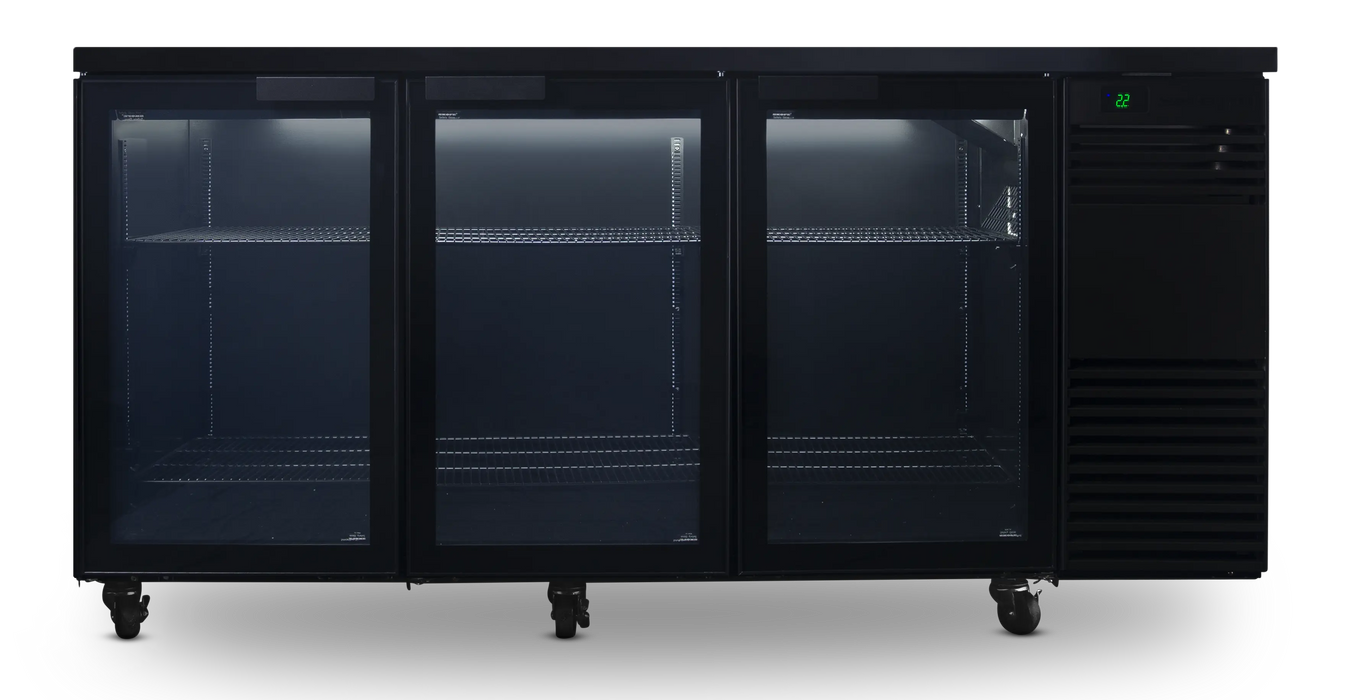 SKOPE BackBar 3 Door Fridge - Black, RH - BB.3.GSW.T product image