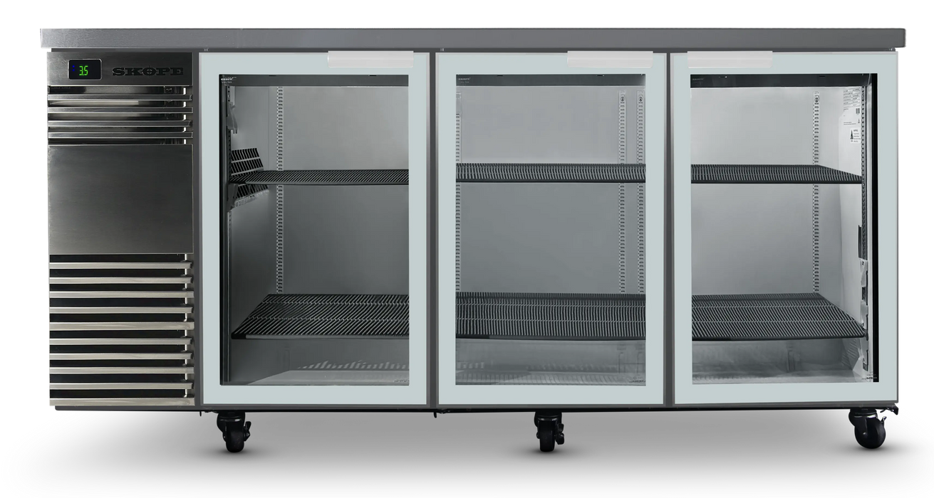 SKOPE BackBar 3 Door Fridge - Stainless, LH - BB.3.GSW product image