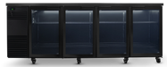 SKOPE BackBar 4 Door Fridge - Black, LH - BB.4.GSW product image