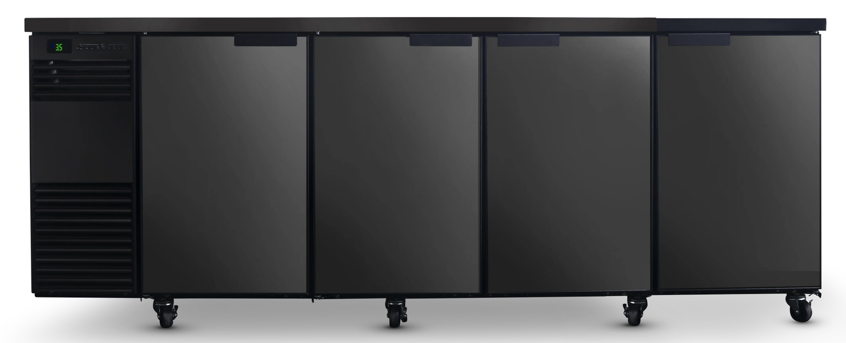 SKOPE BackBar 4 Door Fridge - Black, LH - BB.4.SSW product image