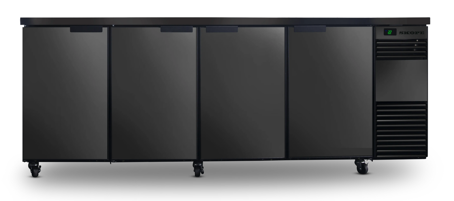 SKOPE BackBar 4 Door Fridge - Black, RH - BB.4.SSW product image