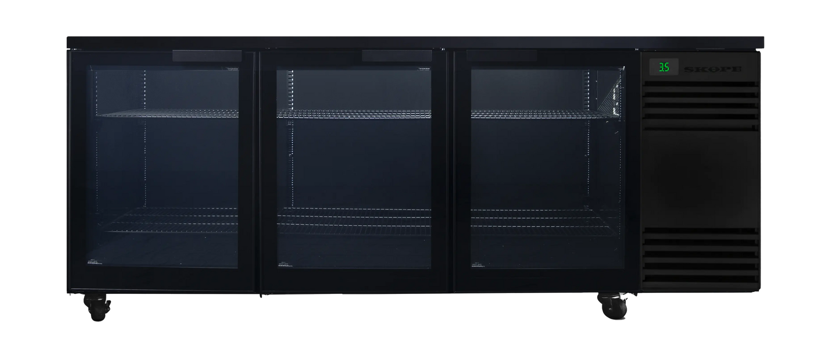 SKOPE BackBar CounterLine 3 Door Fridge - Black, RH - CL.3.GSW product image