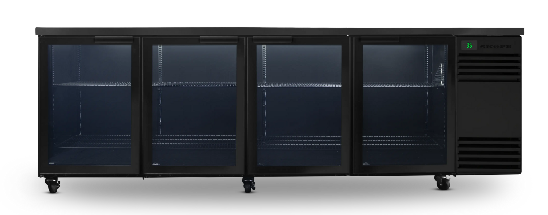 SKOPE BackBar CounterLine 4 Door Fridge - Black, RH - CL.4.GSW.T product image