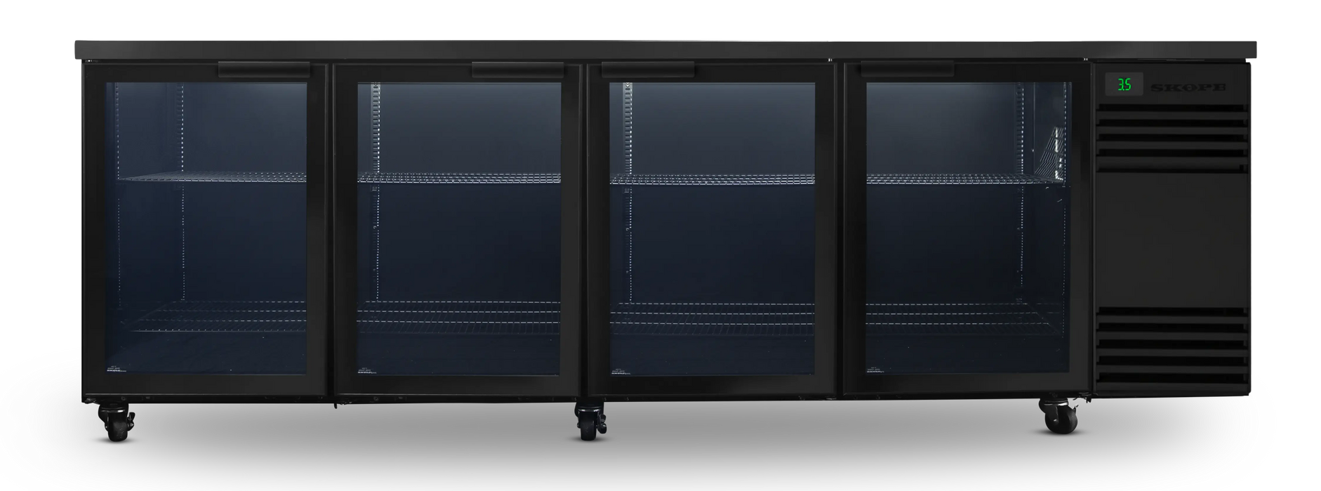 SKOPE BackBar CounterLine 4 Door Fridge - Black, RH - CL.4.GSW product image