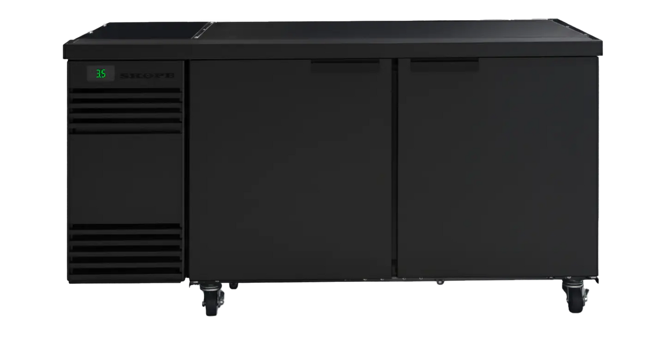SKOPE BackBar SlimLine 2 Door Fridge - Black, LH - SL.2.SSW product image