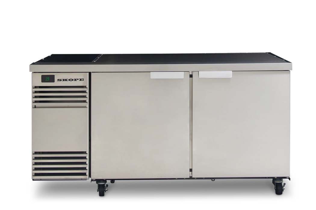 SKOPE BackBar SlimLine 2 Door Fridge - Stainless, LH - SL.2.SSW product image