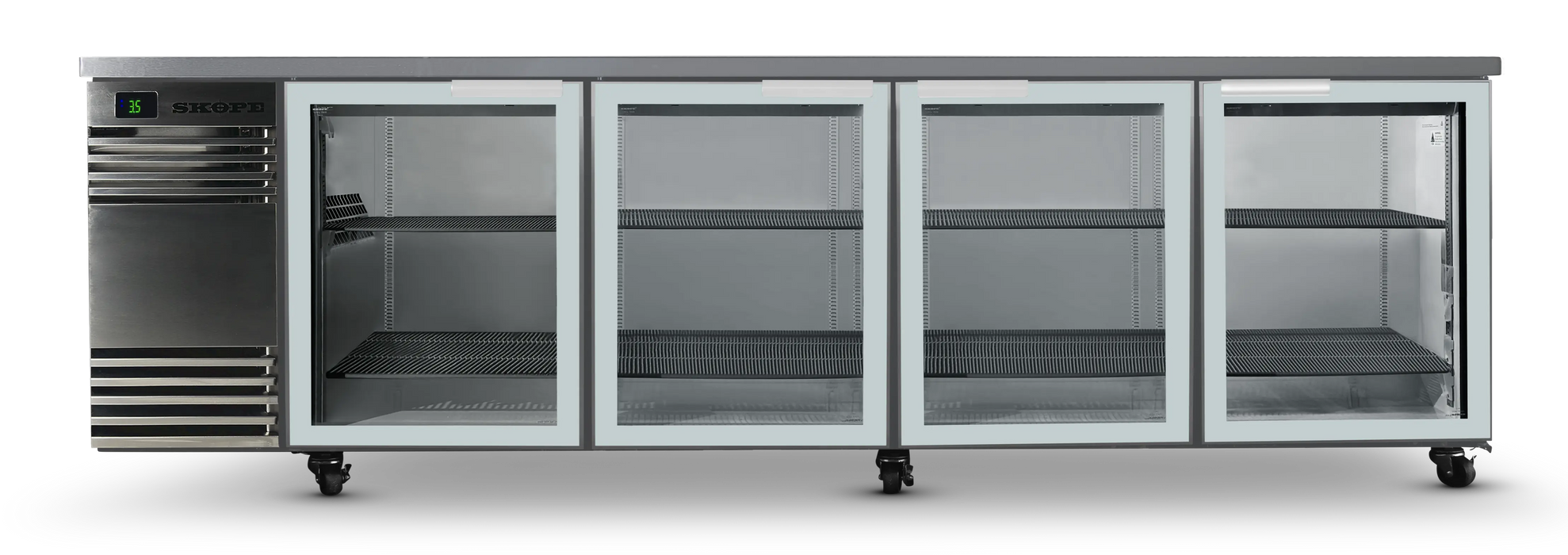 SKOPE BackBar SlimLine 4 Door Fridge - Stainless, LH - SL.4.GSW product image