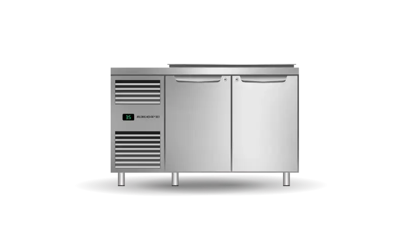 SKOPE ProSpec 2 Bay Solid Door Salad Preparation GN1/3 Fridge  Upright Display Fridges