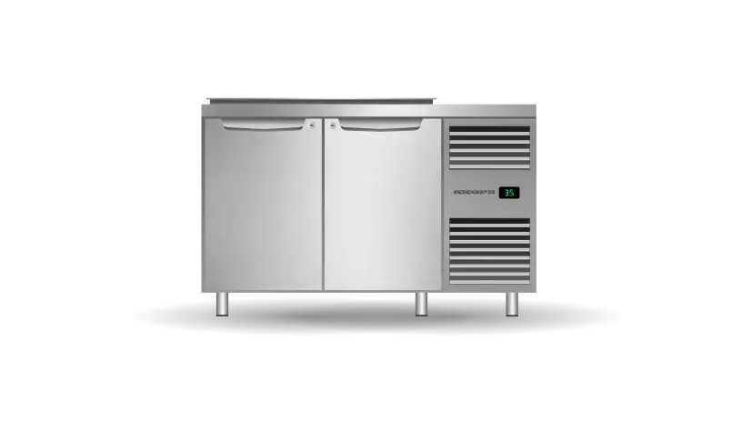 SKOPE ProSpec 2 Bay Solid Door Salad Preparation GN1/3 Fridge  Upright Display Fridges