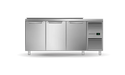 SKOPE ProSpec 3 Bay Solid Door Salad Preparation GN1/3 Fridge  Upright Display Fridges