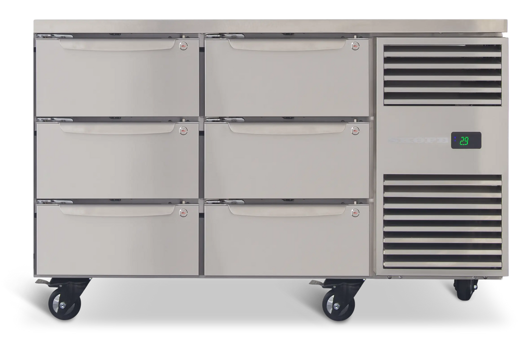 SKOPE ProSpec 6 Drawer Underbench Fridge - PG11.UBR.2.D6.RH product image