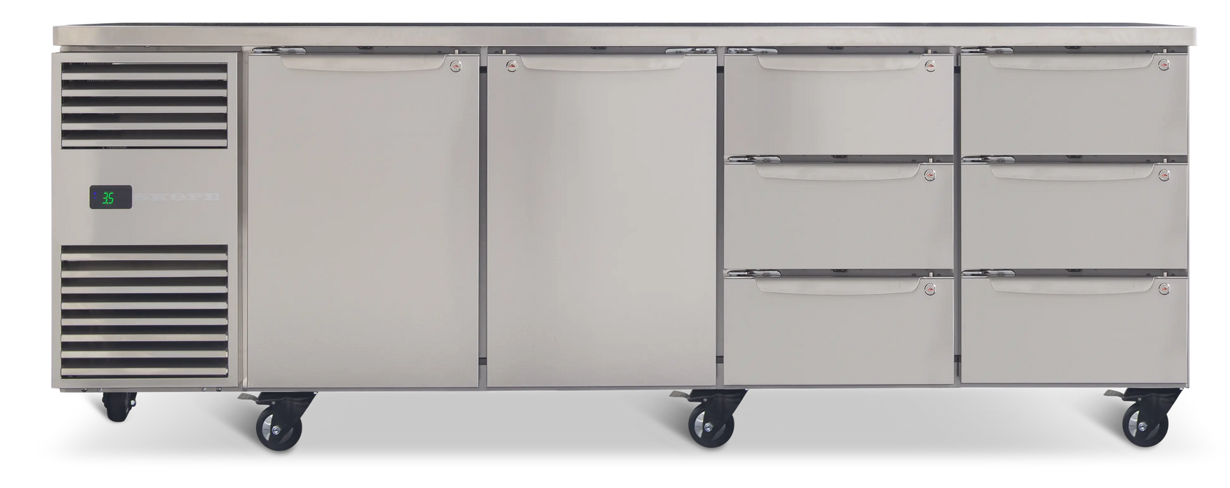 SKOPE ProSpec 8 Door Underbench Fridge - PG11.UBR.4.SD-SD-D3-D3 product image