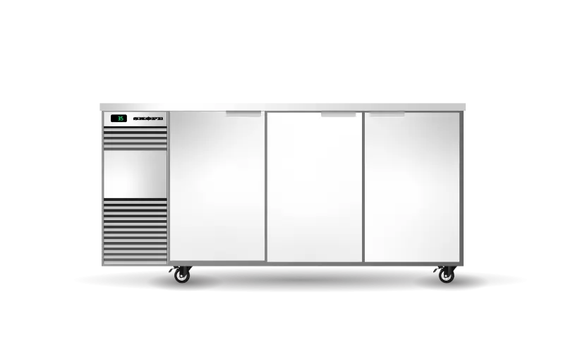 SKOPE Underbench Fridge BackBar 3 Solid Swing Door Fridge  Underbench Fridges