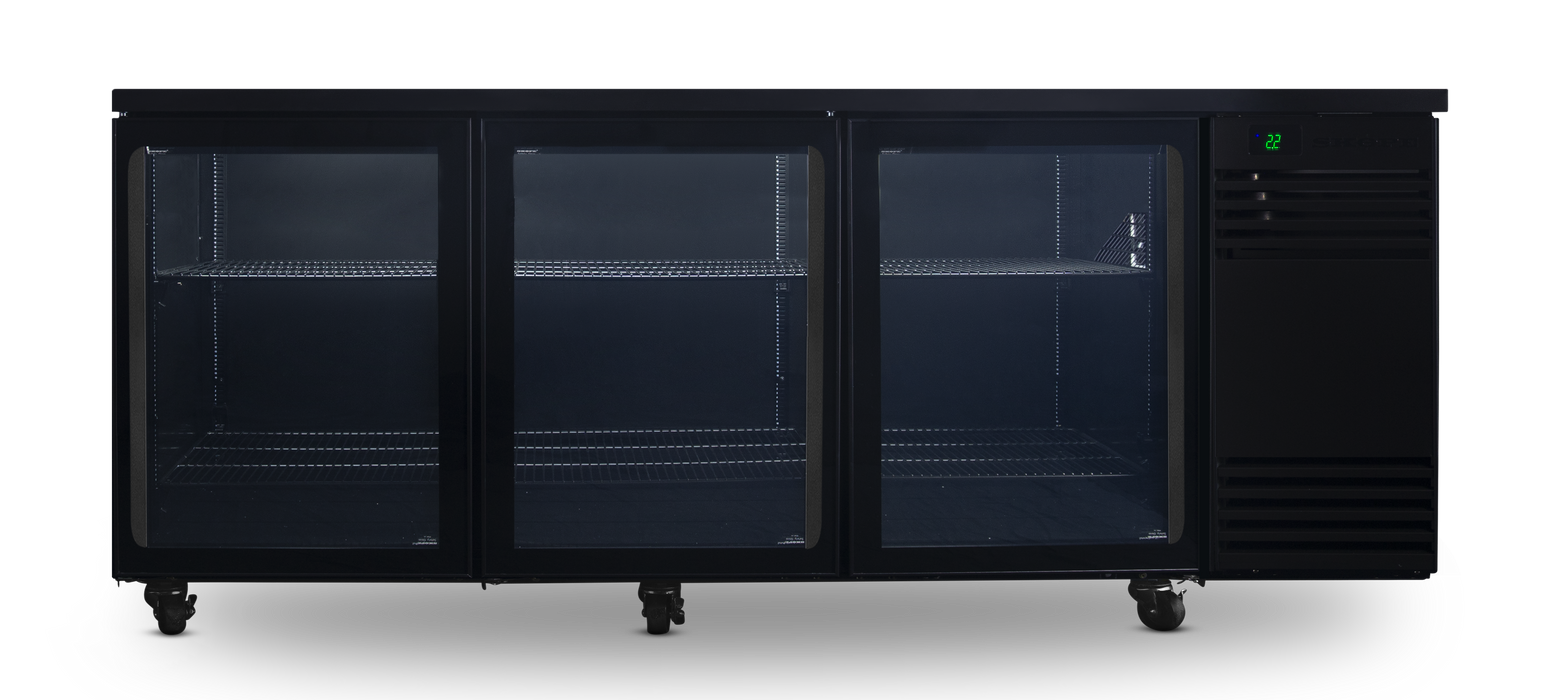 SKOPE BackBar SlimLine 3 Door Fridge - Black, RH - SL.3.GSL product image