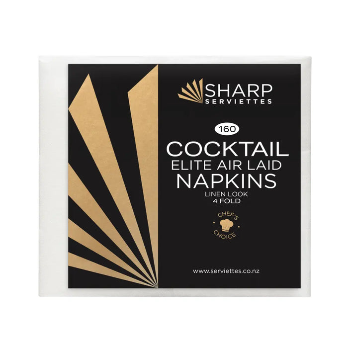 Sharp Cocktail Airlaid 4 Fold  Cocktail Napkins