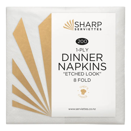 Sharp Dinner 1 Ply 8 Fold  Dinner Napkins