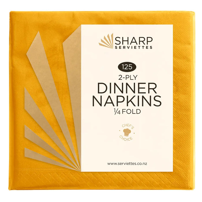 Sharp Dinner 2 Ply 4 Fold (7 Colours)  Dinner Napkins