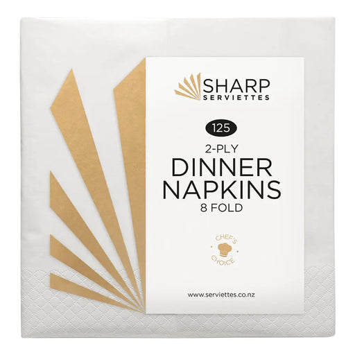 Sharp Dinner 2 Ply 8 Fold (7 Colours)  Dinner Napkins