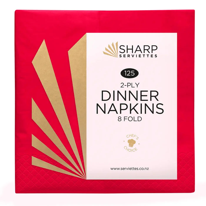 Sharp Dinner 2 Ply 8 Fold (7 Colours)  Dinner Napkins