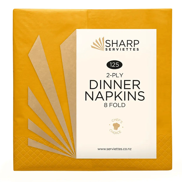 Sharp Dinner 2 Ply 8 Fold (7 Colours)  Dinner Napkins