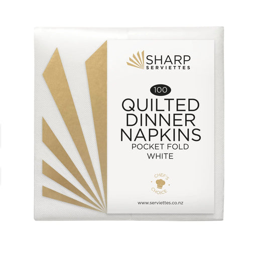 Sharp Dinner Quilted Pocket Fold (2 Colours)  Dinner Napkins