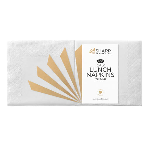 Sharp Lunch 2 Ply 4 Fold (7 Colours)  Lunch Napkins