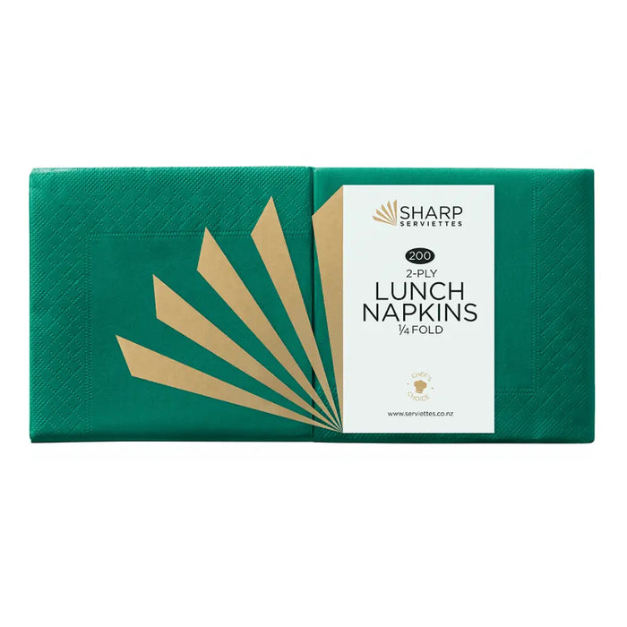 Sharp Lunch 2 Ply 4 Fold (7 Colours)  Lunch Napkins