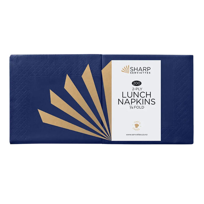 Sharp Lunch 2 Ply 4 Fold (7 Colours)  Lunch Napkins