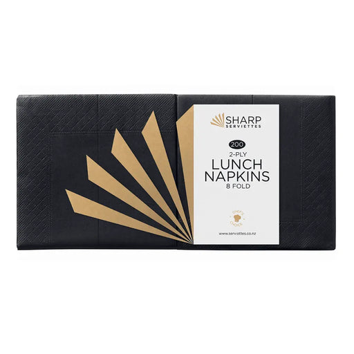 Sharp Lunch 2 Ply 8 Fold (6 Colours)  Lunch Napkins