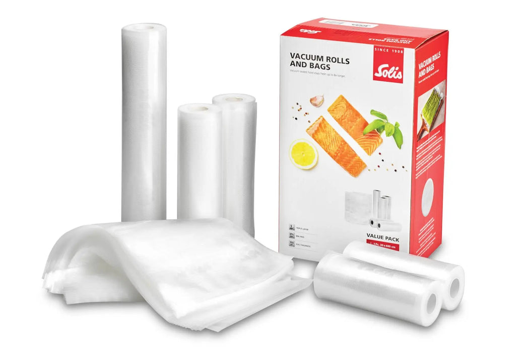 Solis Value Pack Vacuum Rolls & Bags  Vacuum Sealer Bags