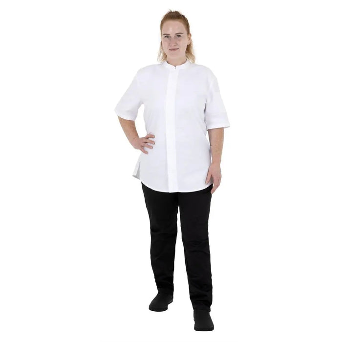 Southside Harlem Chef Jacket White Short Sleeve Mesh  Chef Jackets and Shirts