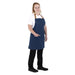 Southside Short Length Bib Apron – Denim Blue with Tan Ties  Aprons