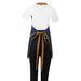 Southside Short Length Bib Apron – Denim Blue with Tan Ties  Aprons