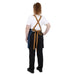 Southside Short-Length X-Cross Back Bib Apron – Denim Blue with Tan Ties  Aprons