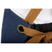 Southside Short-Length X-Cross Back Bib Apron – Denim Blue with Tan Ties  Aprons