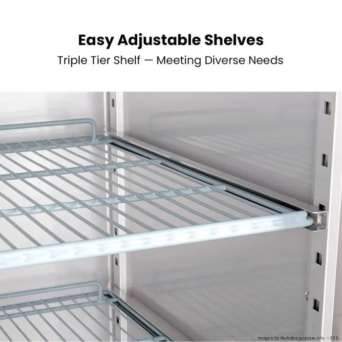 Stainless Steel Double Glass Door Upright Freezer Fed-x – XURF1200G2V  Upright Display Freezers