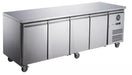 Stainless Steel Four Door Bench Fridge Fed-X – XUB7C22S4V  Undercounter Fridges
