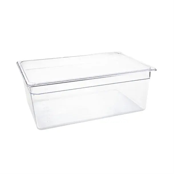 Standard Gastronorm Clear Polycarbonate - GN 1/1 200mm  Food Pans