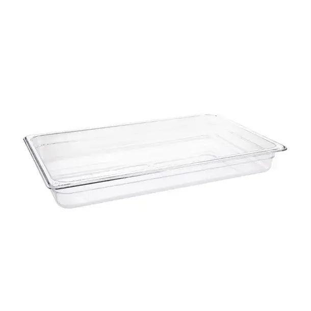 Standard Gastronorm Clear Polycarbonate - GN 1/1 65mm  Food Pans