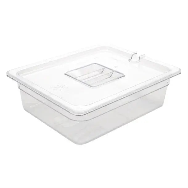 Standard Gastronorm Clear Polycarbonate - GN 1/2 100mm  Food Pans