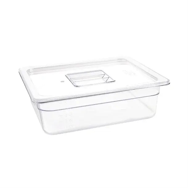 Standard Gastronorm Clear Polycarbonate - GN 1/2 100mm  Food Pans