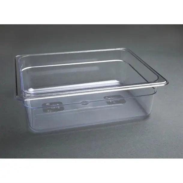 Standard Gastronorm Clear Polycarbonate - GN 1/2 100mm  Food Pans