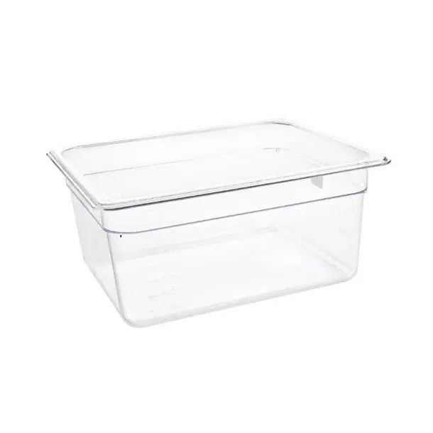 Standard Gastronorm Clear Polycarbonate - GN 1/2 150mm  Food Pans