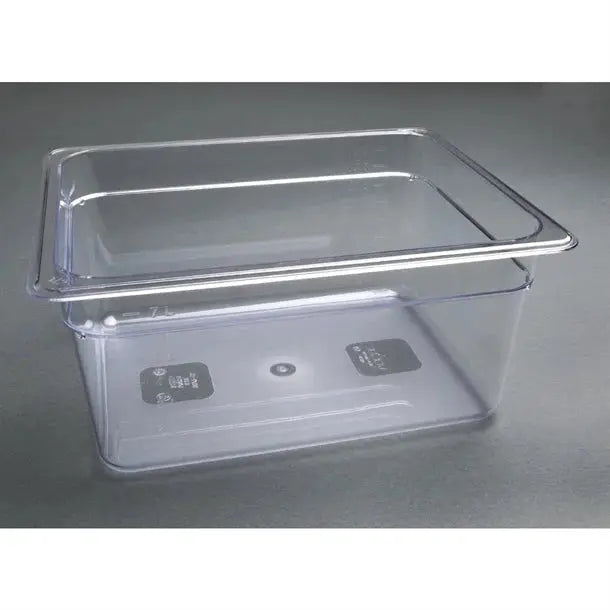 Standard Gastronorm Clear Polycarbonate - GN 1/2 150mm  Food Pans