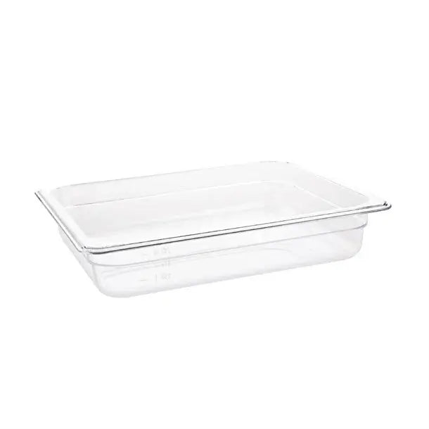 Standard Gastronorm Clear Polycarbonate - GN 1/2 65mm  Food Pans
