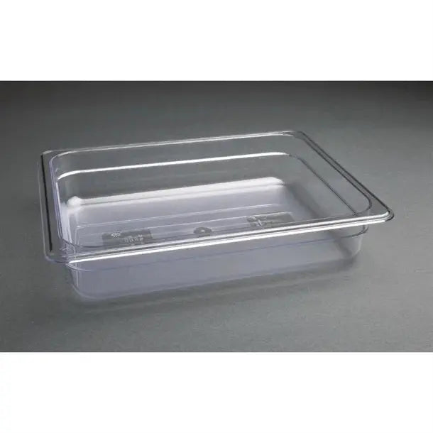 Standard Gastronorm Clear Polycarbonate - GN 1/2 65mm  Food Pans